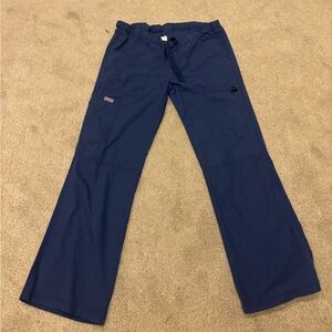 Women's Navy Wide Leg Scrub Pants